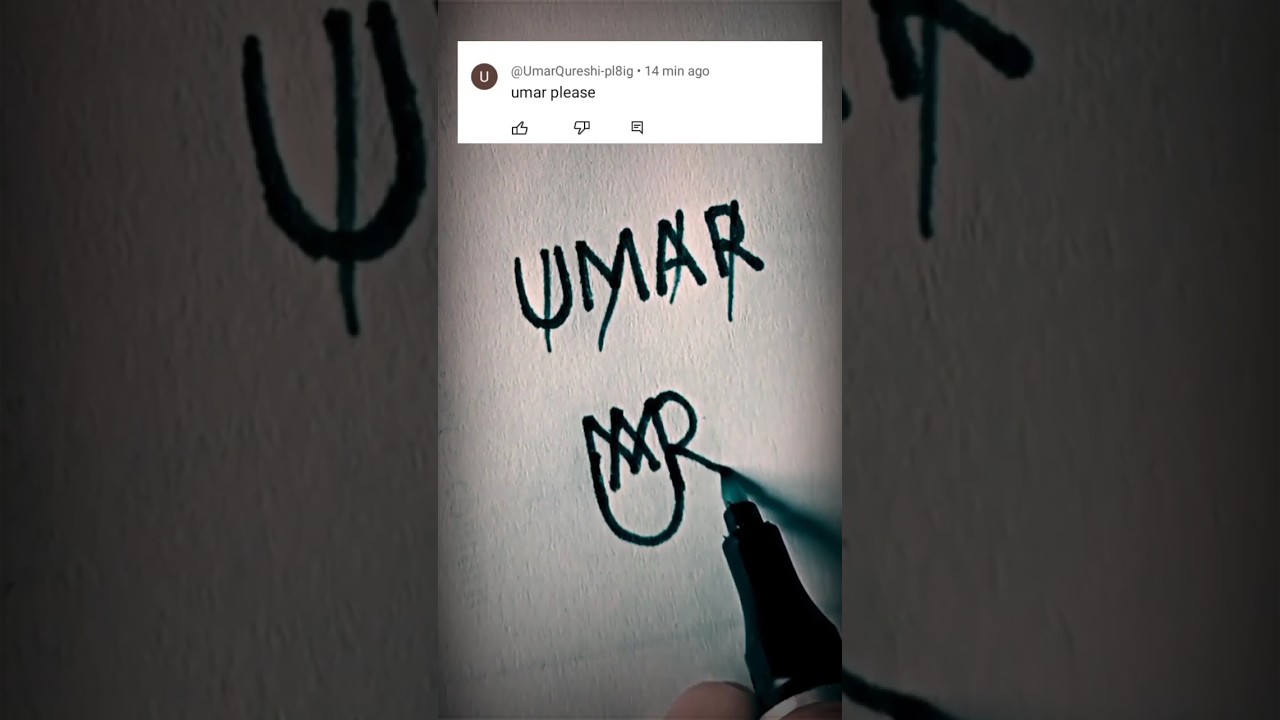 Umar Name logo 💥 your comment name's 