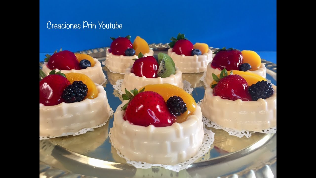 Gelatinas de 3 leches y queso crema con frutas 🍓🥝 YouTube