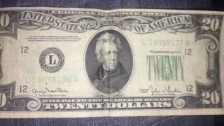 1950 Series old $20 bill