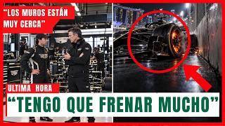 Por qué CHECO teme a los muros de Marina Bay (y el detalle de los frenos que Budkowski sí nombró)