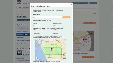Volkswagen Car-Net™ — Setting a Boundary Alert Via the Web Portal