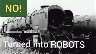 Cut to pieces and turned into robots. |Steam scrapyard survivor repurposed. Battle of Britain 34058