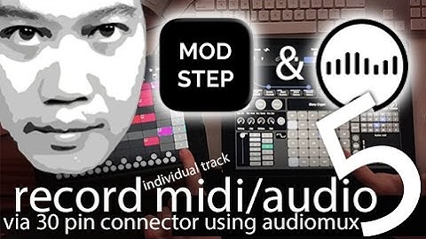 Modstep app Record midi/audio with Studiomux app via 30 pin connector cable