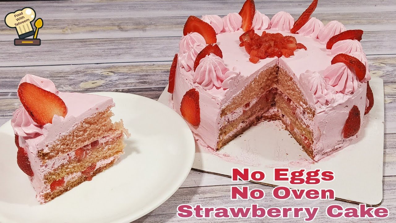 Strawberry Cake Recipe Eggless And Without Oven Cake How To Make strawberry-cake-recipe-eggless-and-without-oven-cake-how-to-make