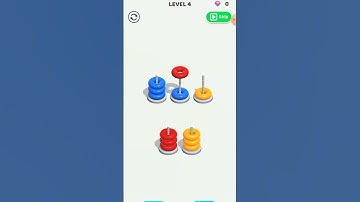 Color Hoop Stack Level 4 #Shorts Gameplay All Levels