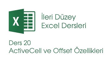 ActiveCell ve Offset Özellikleri (İleri Düzey Excel Dersleri #20)
