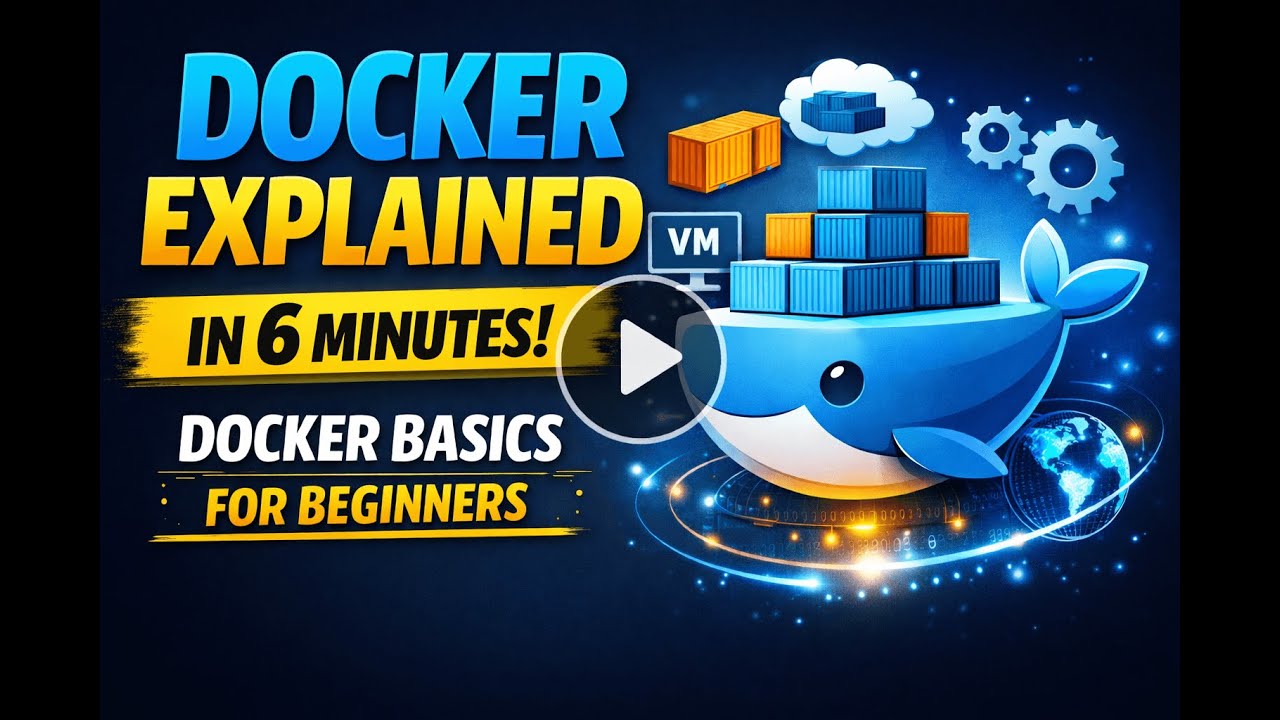 Docker Explained in 6 Minutes | Docker Basics for Beginners - YouTube