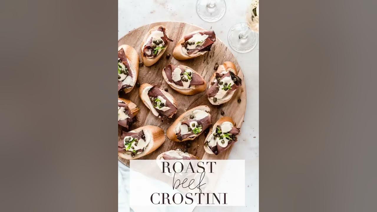 Roast beef Crostini with horseradish Dijon sauce YouTube