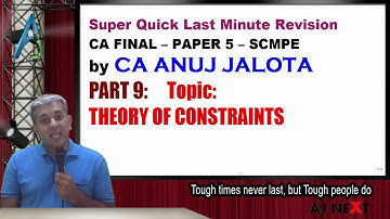SCMPE #9 - Super Quick Revision #Theory of Constraints
