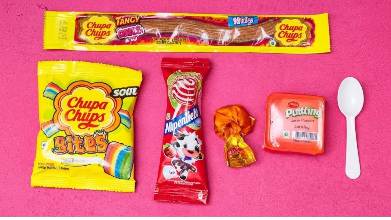 Candy ASMR Unboxing  Chupa Chups Sour, Alpenliebe & Jelly