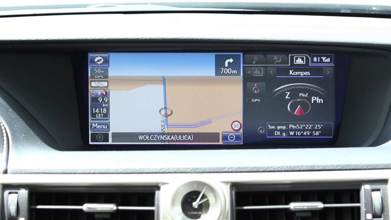 Lexus GS300H nawigacja i telefon YouTube
