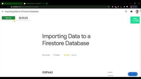 Importing Data to a Firestore Database | Qwiklabs