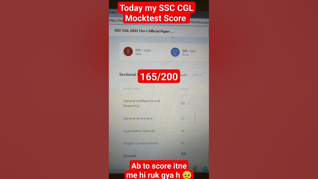 Today My SSC CGL Mocktest Score ssc ssccgl ssccgl2024 score today-my-ssc-cgl-mocktest-score-ssc-ssccgl-ssccgl2024-score