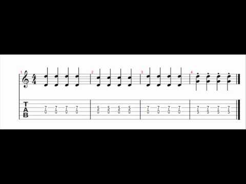 [Anfngerkurs 8] "Musy" - Tab & Backing-Track (Rock Backing-Track in A-Minor)