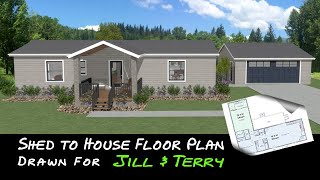 Shed to House Plans for Jill & Terry - 50’X 16’ and 24’ X 14’ by questmatrix 215 views 1 year ago 3 minutes, 8 seconds