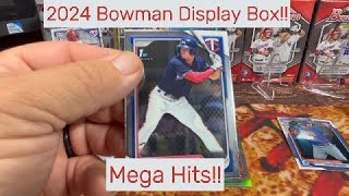 MEGA PARALLEL AND AUTO HITS IN PART 2 OF OUR PART 2 OF THIS DISPLAY BOX OF 2024 BOWMAN BASEBALL!!