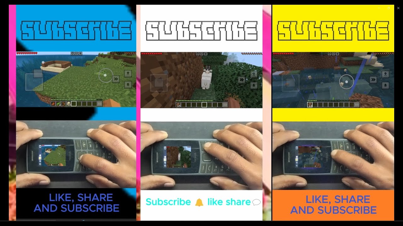 Minecraft in Mini Nokia Phone Playing Game #81