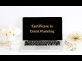 Certificate in event planning