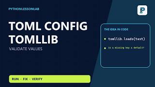 Read TOML Configuration with Python tomllib