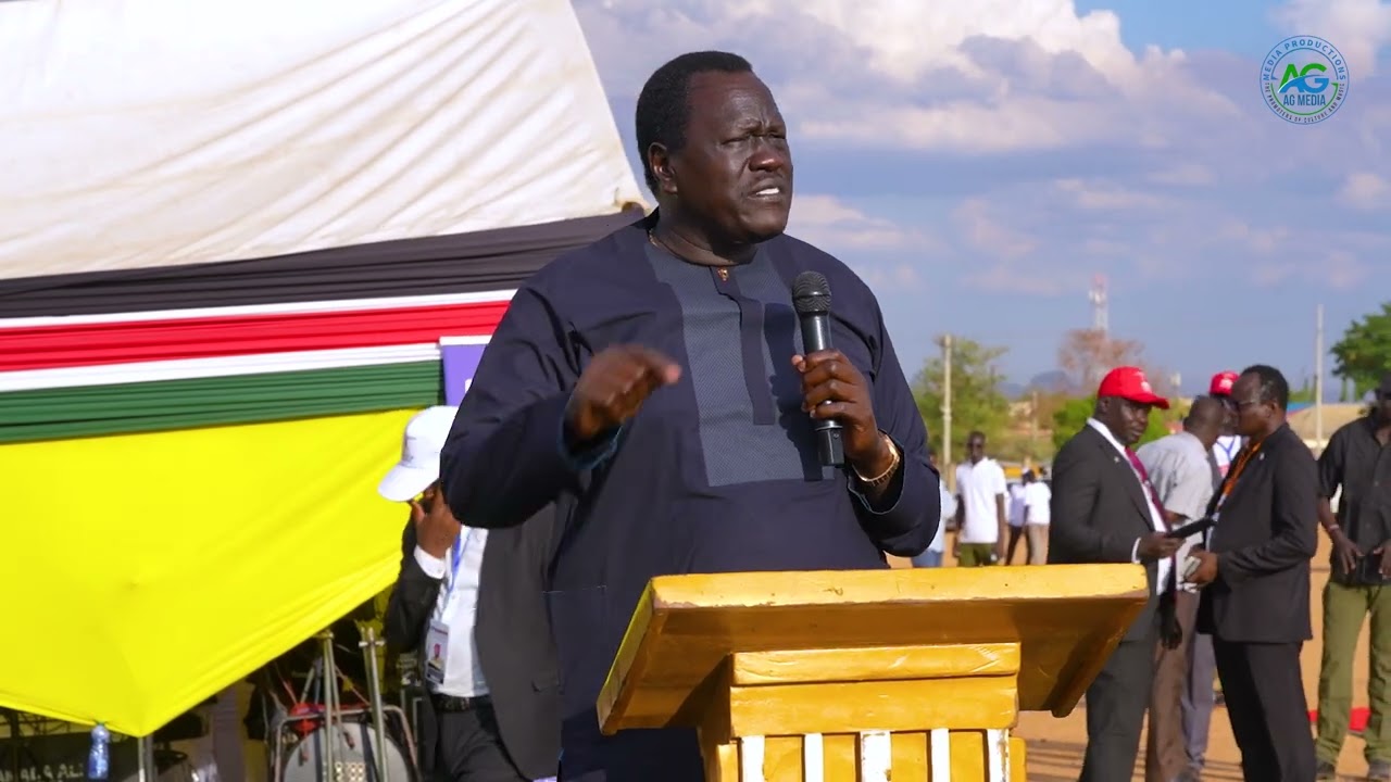 Amb. Ezekiel Lol Gatkuoth Delivers a Powerful Speech at Lt. Gen. David Majur Dak Nak’s Funeral