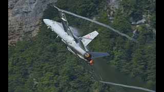 Zigairmeet F/A-18 Swiss Hornet Solo Display Team  Stunning Swiss Alps