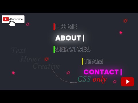 Amazing Animated Text using Html & CSS | Creative menu item hover effects | Code with Jatin