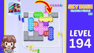 Sky Rush Traffic Puzzle Level 194 Solution Walkthrough