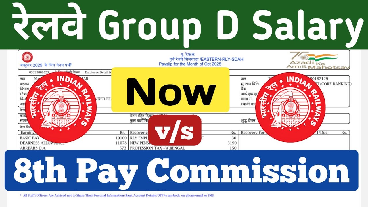 Railway Group D Salary | 8th Pay Commission | RRB GROUP D Salary | Group D Salary Slip 