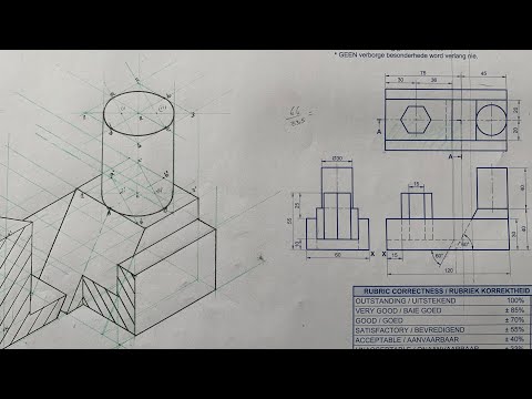 Engineering Graphics and Design Grade 12/ Isometric Drawing ✍️/ Part 1