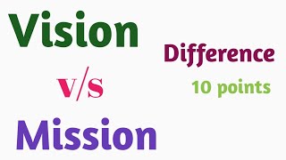 Vision and Mission | Difference between vision and mission statement