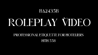 HTH 558: ROLEPLAY VIDEO