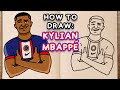 How to draw kylian mbapp easy step by step tutorial