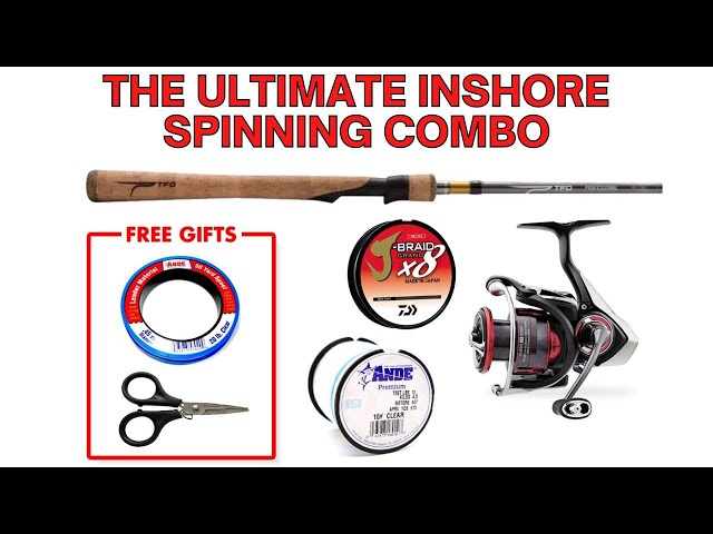 Ultimate Inshore Spinning Combo Bundle [Rod, Reel, Line & MORE!] 