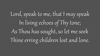 Lord, Speak to Me, That I May Speak (Westminster Chapel, 1958)