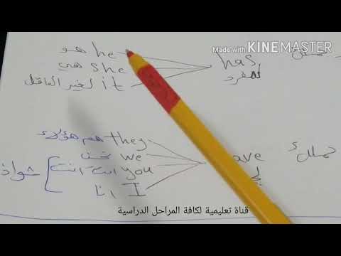 انكليزي للصف الخامس الابتدائي ضمائر الفاعل والفعل المساعد