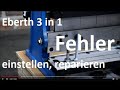Eberth 3 in 1 Blechverarbeitungsmaschine, Fehler beheben, Schneide verkantet, einstellen, reparieren