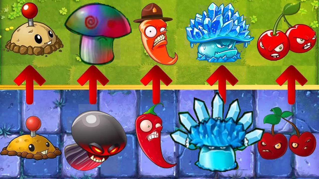 All New & Old Plants PVZ 1 vs PVZ2 Battlez - Which Version Will Win? - 