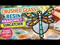 Make a Dragonfly Suncatcher with Crushed Glass and Resin + Detailed Butterfly Kit Tutorial