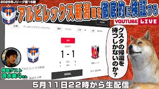 清水英斗さんとJ1リーグ第16節「アルビレックス新潟vs浦和レッズ」を徹底的に振り返るライブ配信