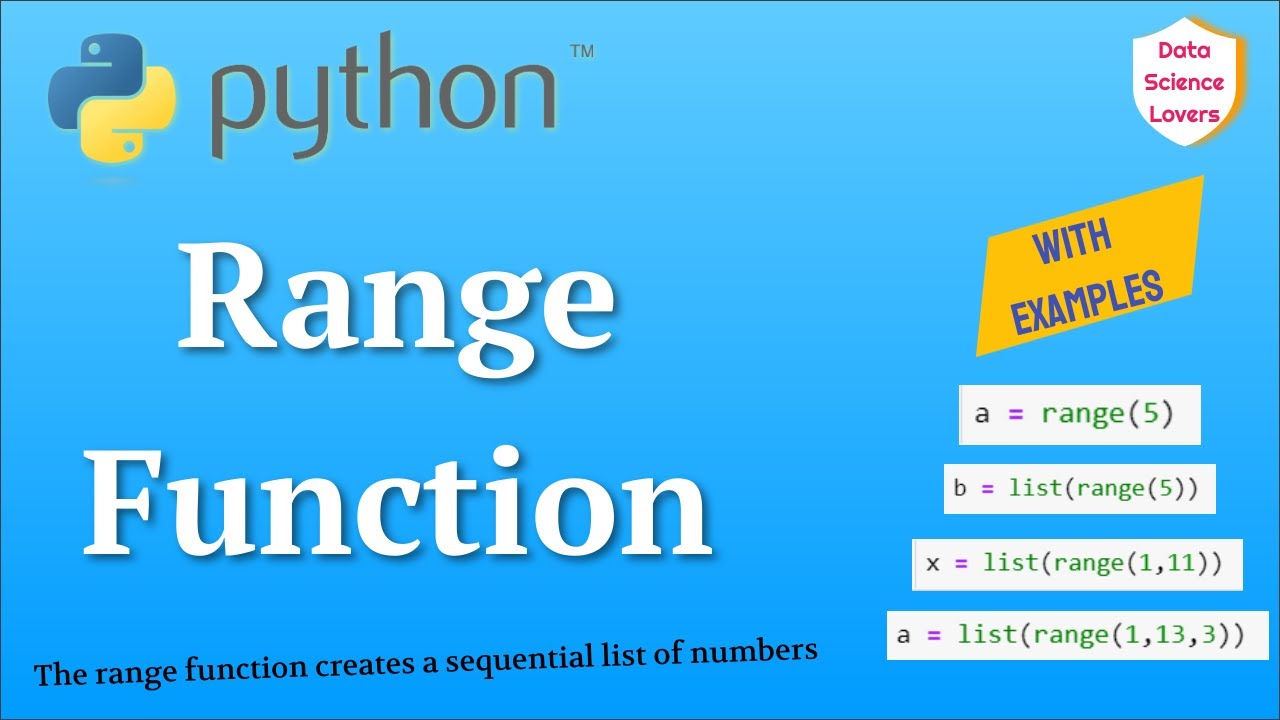Basic Python Tutorial 9 Range Function In Python Examples Basic Python Tutorial 9 Range Function In Python Examples