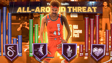 the RAREST BUILD in NBA 2K22 • best "ALL-AROUND THREAT" build • 45+ badge upgrades • most rare build
