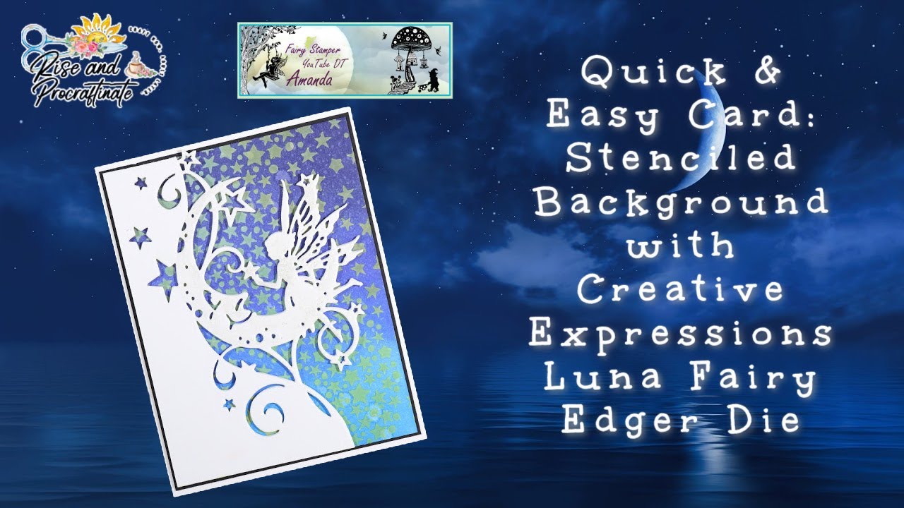 Fairy Stamper - Quick & Easy Card with a Fairy Hugs Stencil & the Luna Fairy Edger Die