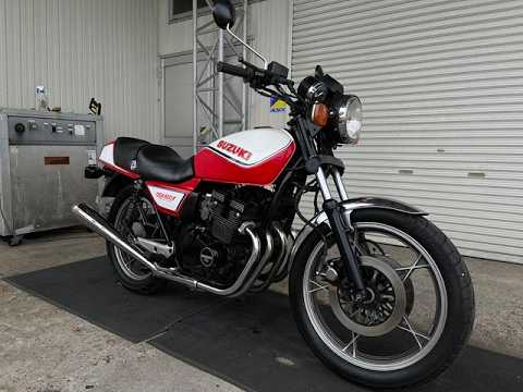 AUS008-17.豪州逆車 GSX400F 赤白 SUZUKI エンジン実働!吹け上がり良好