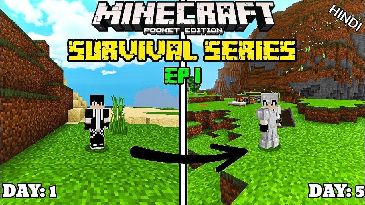TIME TO MAKE MY WORLD || A NEW JOURNEY || MCPE SURVIVAL SERIES EP-1 ...