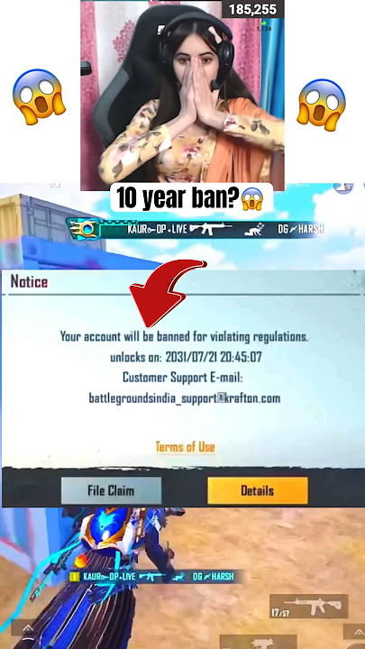 10 Years ID BAN 😱?? OMG😜#shorts#pubgmobile#bgmi#shortvideo#ytshorts#pubg@kauroplive