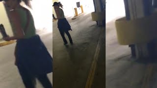 Two Drunk Girls Burping Out Extreme Loud In Parking Lot