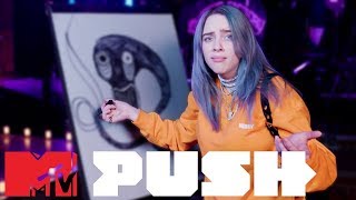 Billie Eilish Attempts The Blank Canvas Challenge | MTV PUSH