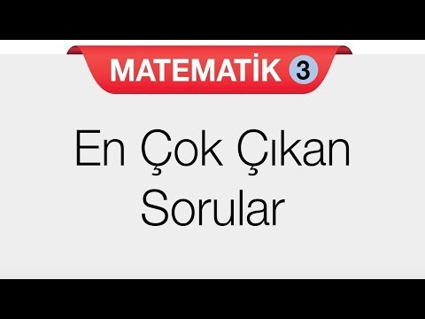 Matematik 3 - En Çok Çıkan Sorular