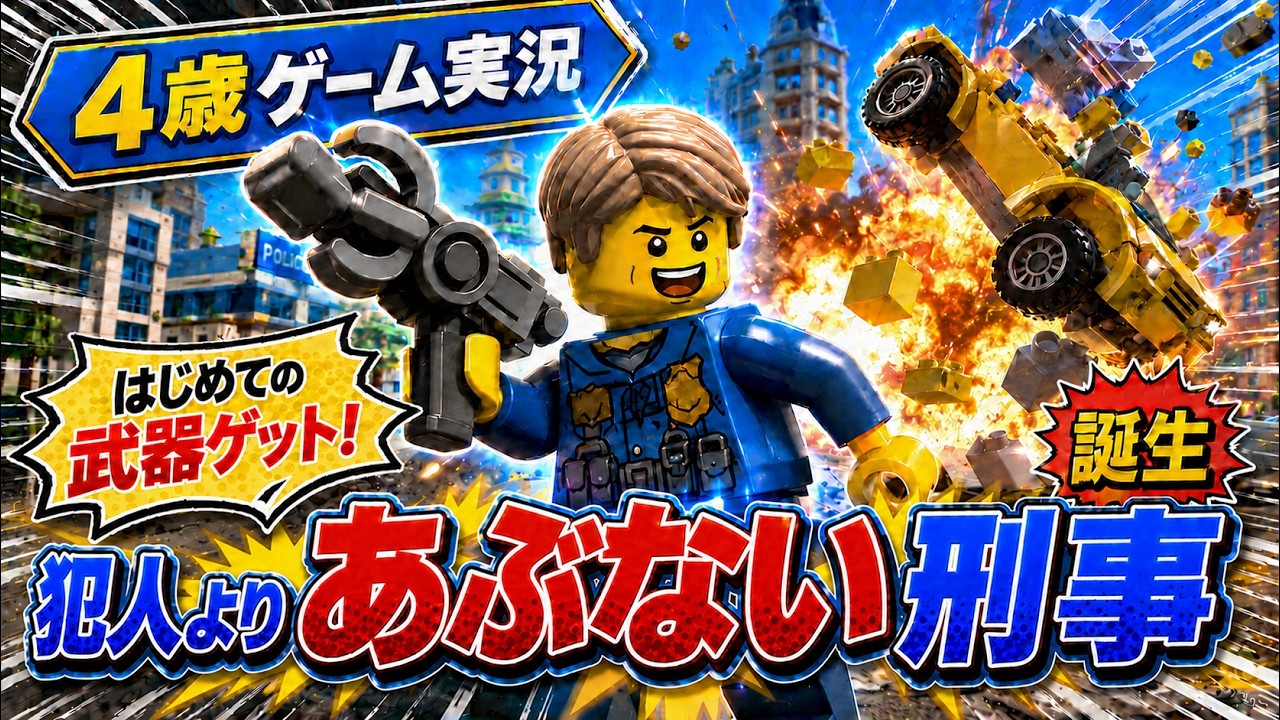 【4歳ゲーム実況】犯人よりあぶない刑事、誕生｜子どもの苦手をゲームで克服 #レゴシティアンダーカバー 06