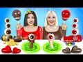 Rich Food vs Broke Food Challenge! Eating 1 vs 100 Layers Chocolate by RATATA BRILLIANT